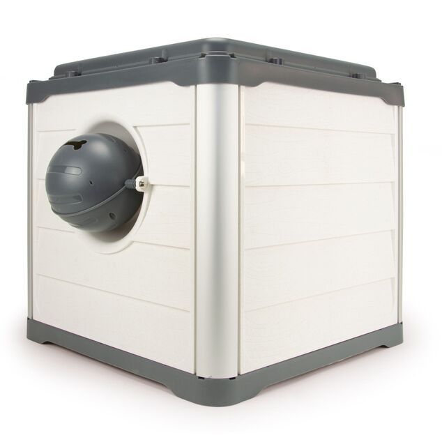 Loboo 80302 kutyaház és macskaház SMARTKAVE CUBE ANTRACIT lapos tetővel