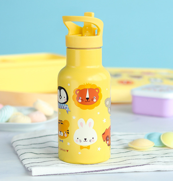 A Little Lovely Company - nerezová fľaša na pitie, 350 ml - zvierací kamaráti
