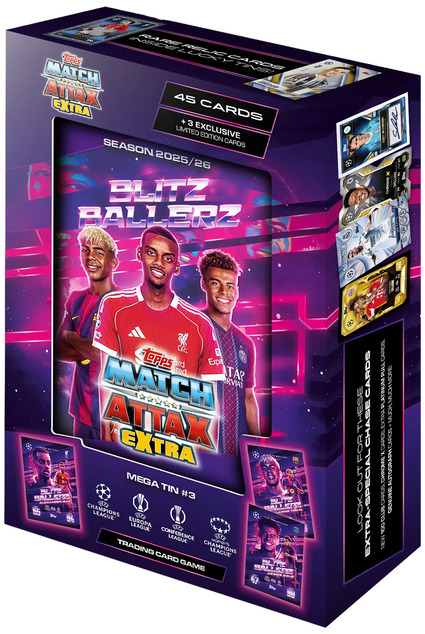 Topps Match Attax Extra 2025/26 UEFA Champions League Trading Cards Mega Tin