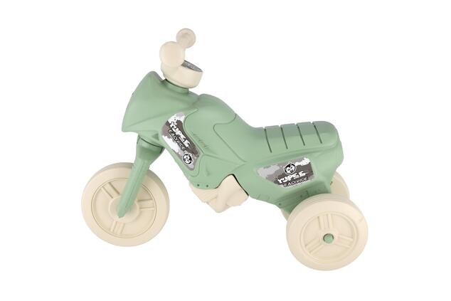 Bicicletta senza pedali Enduro Yupee verde pastello piccola altezza sedile 26cm capacità fino a 25kg