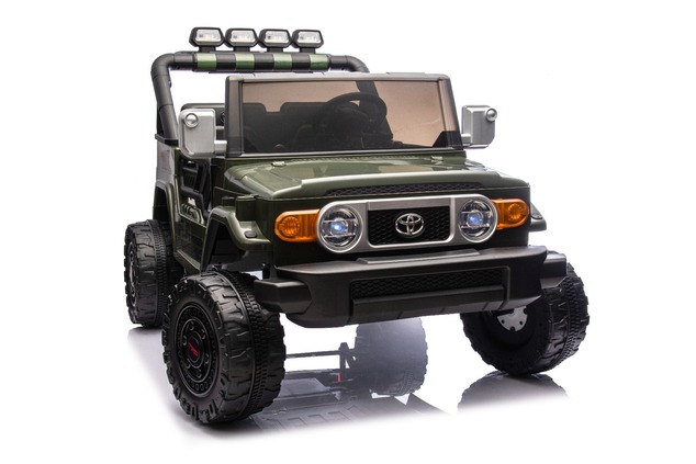 Elektrické autíčko Toyota FJ Cruiser XXL s pohonom 4x4, licencované (Dvojmiestne), zelené,