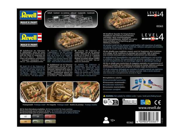Plastic ModelKit military 03363 - Flakpanzer IV "Möbelwagen" 3.7cm Flak 43 (1:72)