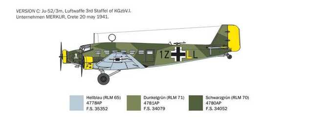Modellbausatz Flugzeug 0102 - Ju-52/3m (1:72)