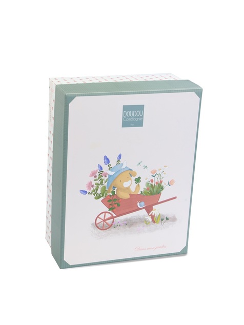 Doudou Darčeková sada Kravička Aneth s hrkálkou 21 cm