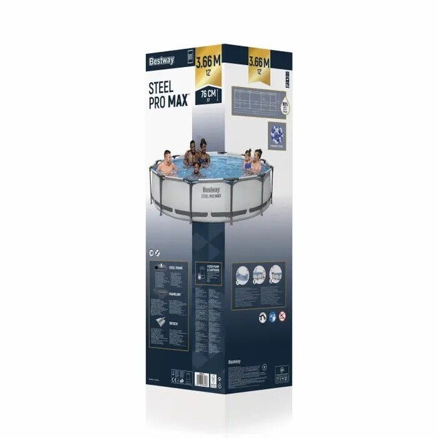 Bestway Piscina de jardín 56416 Steel Pro MAX 3.66m x 0,76m Pool Set