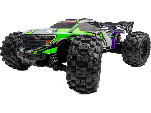 Pro-Line ruota 1:16, pneumatico Badlands, cerchio nero H12mm (2): Arrma Mini Kraton