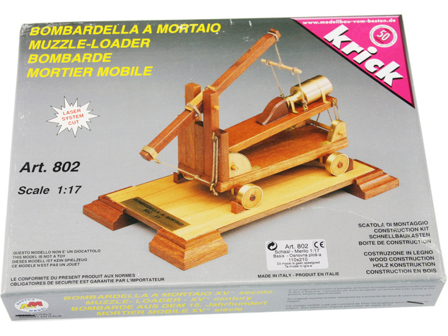 Mantua Model Bombarda Bausatz aus dem 15. Jahrhundert im Maßstab 1:17