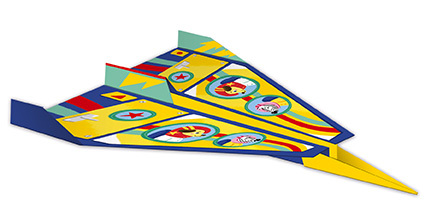 Janod Atelier Kreatívna sada Mini Origami papierové skladačky Lietadlá 6+