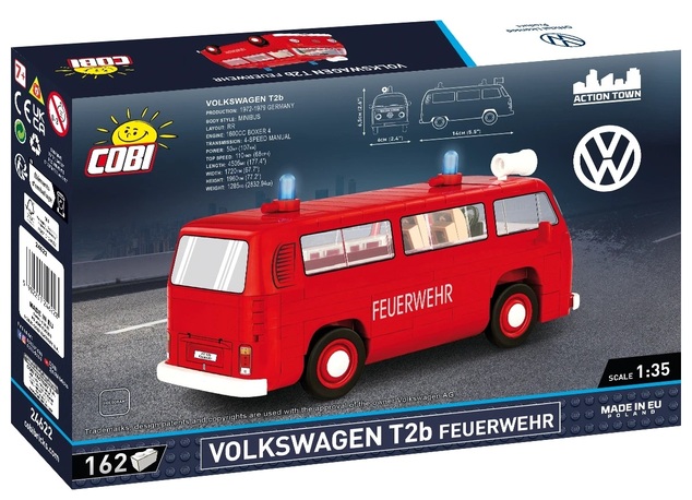 Cobi Volkswagen T2 Hasiči, 1:35, 172 k