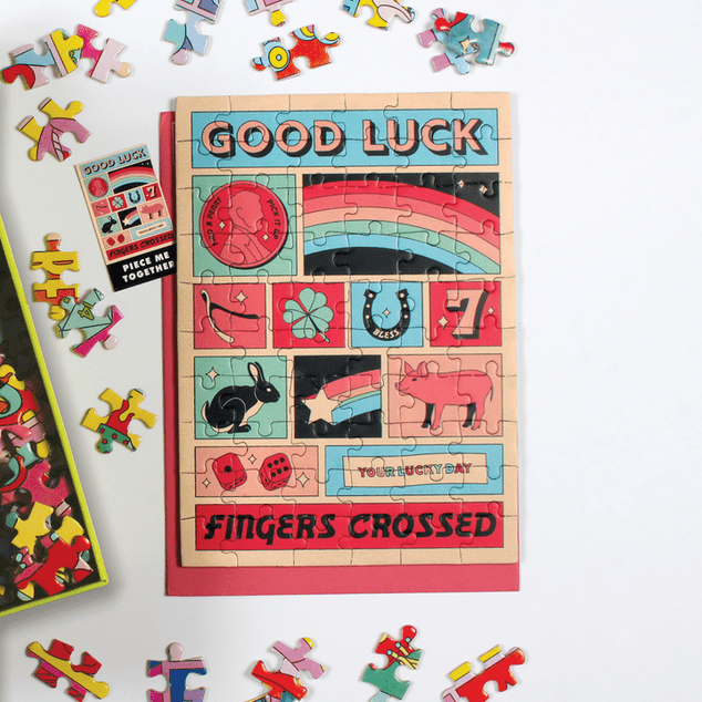 Galison Puzzle Auguri di Buona Fortuna 60 pezzi