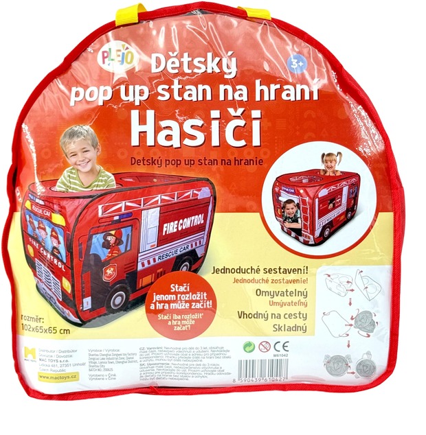 Plejo Detský pop up stan na hranie - Hasiči