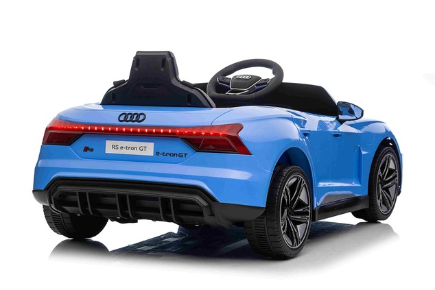 Elektrické autíčko Audi RS E-tron GT 12V, modré, široké jednomiestne sedadlo, 2,4 GHz diaľ