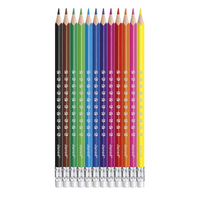 Janod Colorino Detské pastelky s gumou 12 farieb odolné
