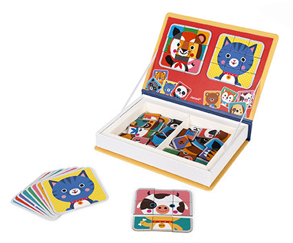 Janod Magnetibook Zvieratá Puzzle Magnetická kniha pre deti