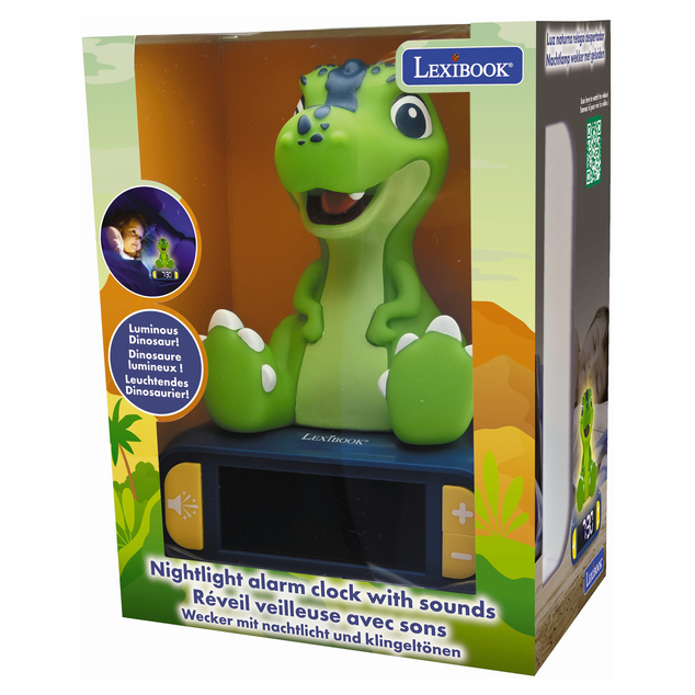 Lexibook Budík s nočným 3D svetlom Dinosaurus