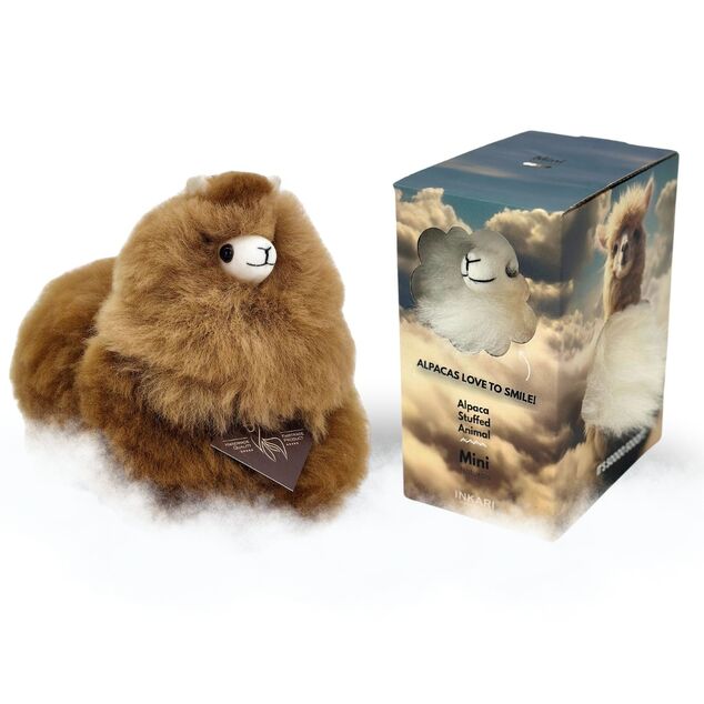 INKARI Jucărie de pluș Alpaca Mini Caramel 15cm