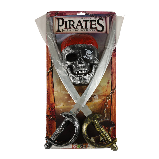 Piraten-Set mit Schwertern und Maske