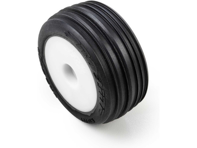 Pro-Line ruota con pneumatico Edge anteriore / Step Pin posteriore, disco bianco, Hex 7mm (4): Losi 