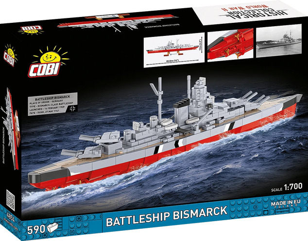 Cobi 4854 World War II Nemecká bojová loď Bismarck 1:700