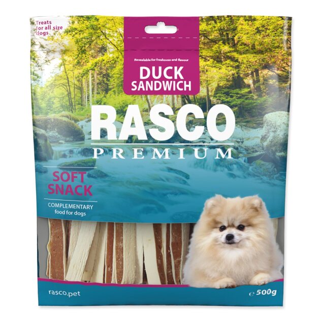Pochúťka Rasco Premium kačka s treskou, sendvič 500g