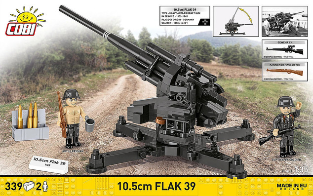 Cobi Protilietadlové delo 10.5 cm Flak 39, 1:35