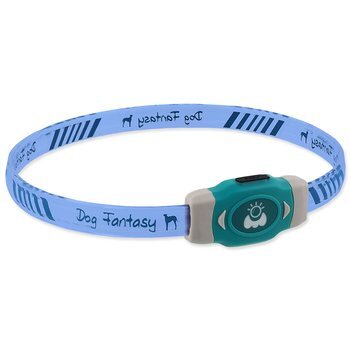Obojok Dog Fantasy LED Svietiaci rôznofarebný nabíjací M 50cm