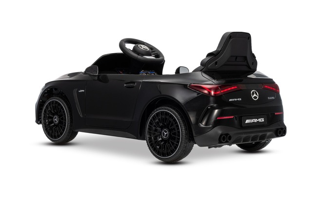 Elektrické autíčko Mercedes CLE 12V s pohonom zadných kolies, čierne, Jednomiestne, Lítiov