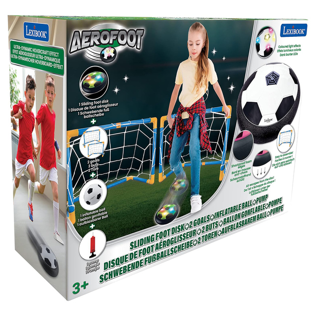 Lexibook AeroFoot - leuchtende Fußballscheibe + 2 Tore