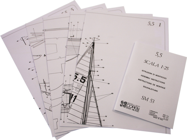 COREL SI 5.5m plachetnica 1:25 kit