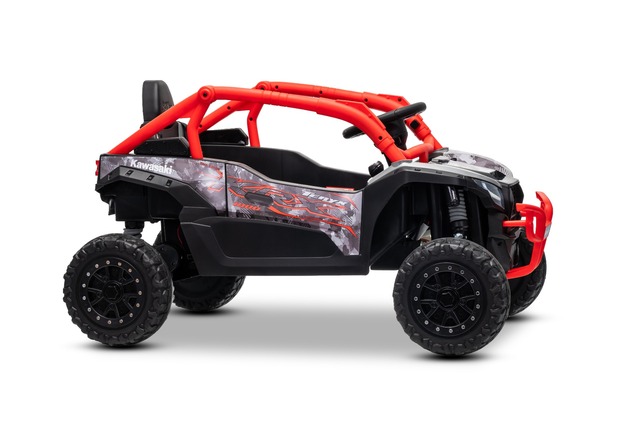 Elektrické autíčko Kawasaki TERYX KRX 1000 12V, červené, jednomiestne, odpružená zadná náp