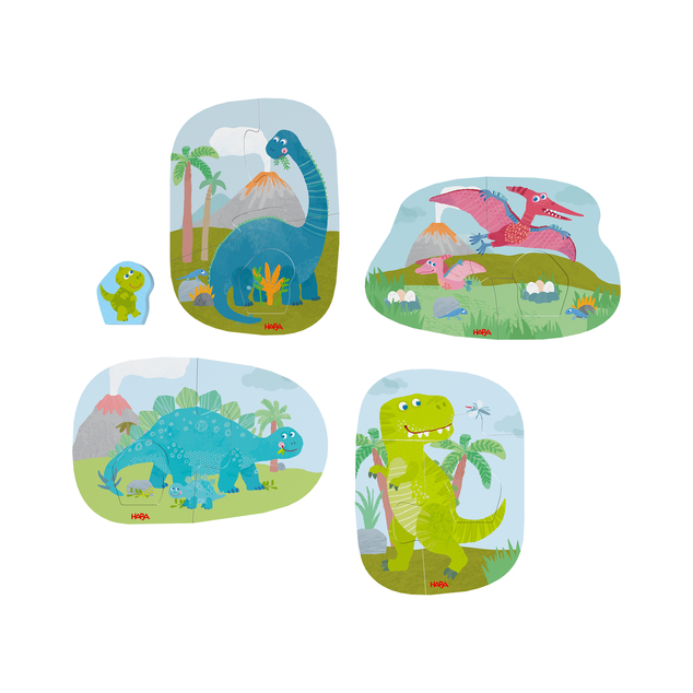 Haba Puzzle pre najmenších Dinosaury 4 ks