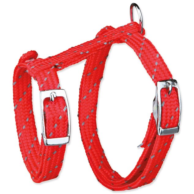 Set postroj a vodítko pre mačky reflexný, nylon