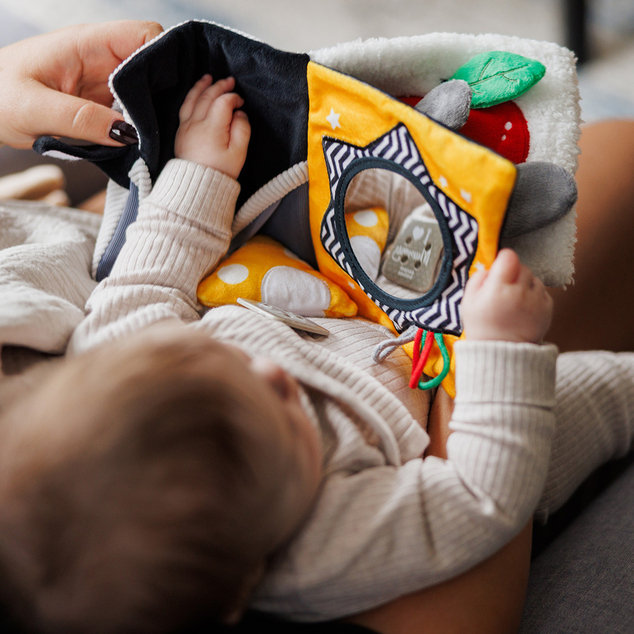 BABYONO Libro sensoriale a contrasto Mouse 0 m+