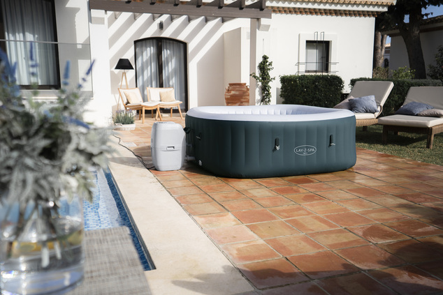 Bestway 6002U Jacuzzi LAY-Z-SPA® Ibiza AirJet™ para 4 personas (Ahorro de energía) 180x180x70 cm