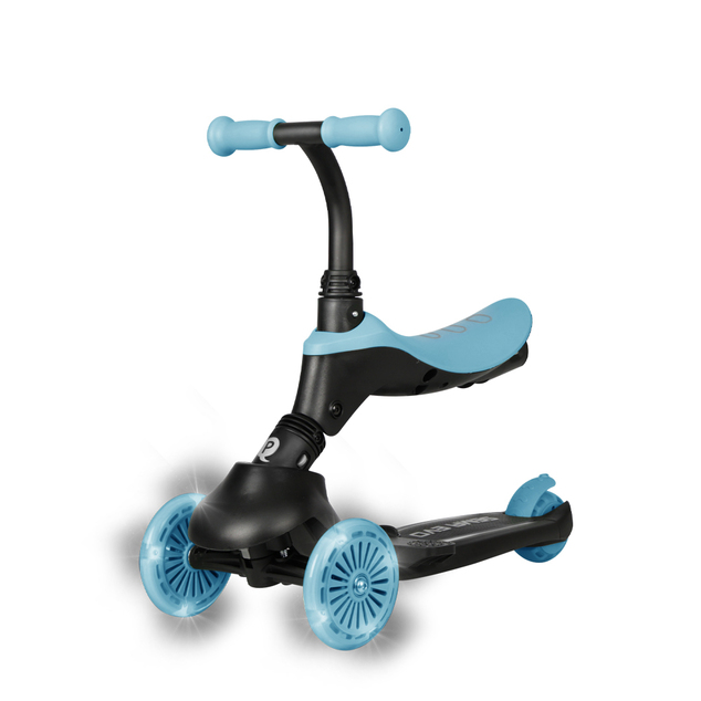 QPLAY Romobil / guralica Sema Evo s LED svjetlima Sky Blue, dob 1 - 6 godina, do 50 kg