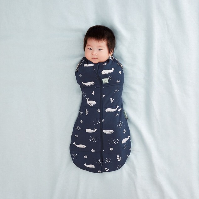 ERGOPOUCH Пелена и спален чувал 2в1 Cocoon Whale 0-3 м, 3-6 кг, 2,5 tog