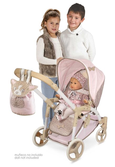 DeCuevas 81643 Klappkinderwagen für Puppen 3 in 1 mit tragbarer Tasche DIDI 2021 - 75 cm