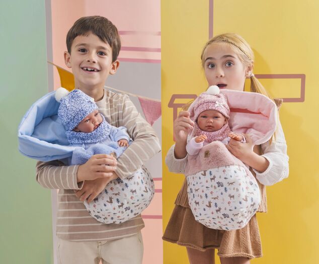 Llorens 73826 NEW BORN NIÑA - muñeca bebé realista con cuerpo de vinilo completo