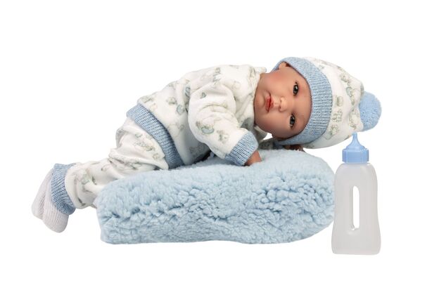 Llorens 63509 NEW BORN NIÑO - muñeca bebé realista con cuerpo de vinilo completo