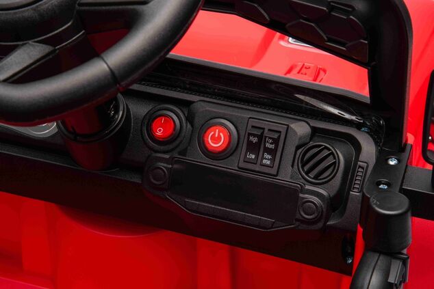 Elektrické autíčko OFFROAD NEW s pohonom zadných kolies, červené, Lítiová batéria