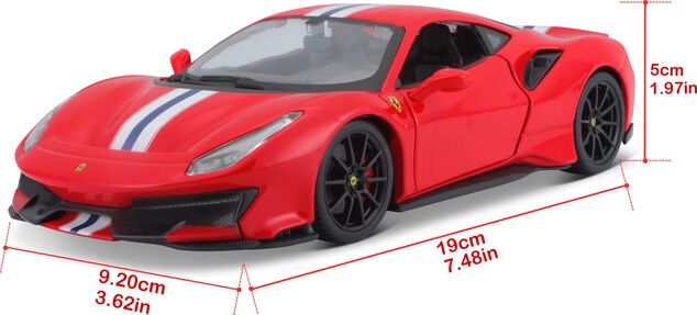 Bburago 1:24 Ferrari  TOP 488 Pista (red)