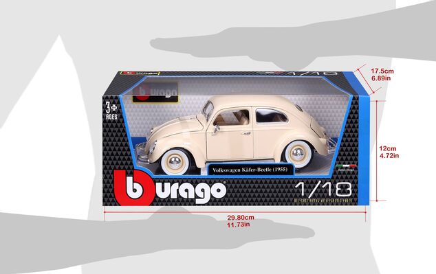 Bburago 1:18 Volkswagen Käfer 1955 Beige
