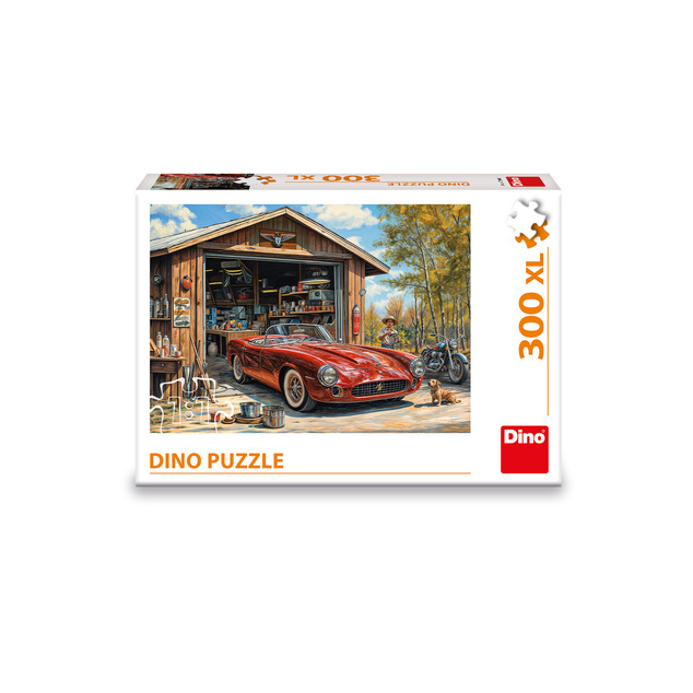 Puzzle Jaguár v garáži 300 xl dielikov