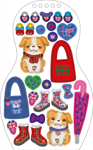 Obliekame britské bábiky KATE – omaľovánky