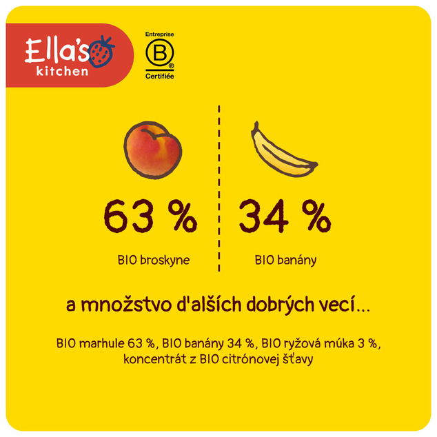 Ella's Kitchen BIO Detská ryža, banán a marhuľa (120 g)