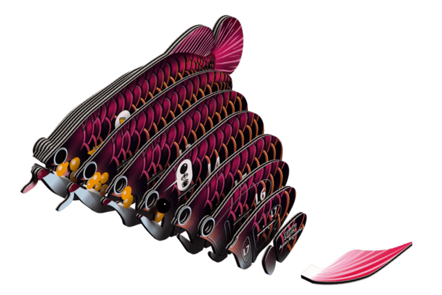 EUGY Arowana azijska 3D kartonasta sestavljanka