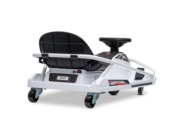Beneo Motors Go-Kart da drift 24V, bianca, 300W Motore Brushless, Batteria al litio, Dr