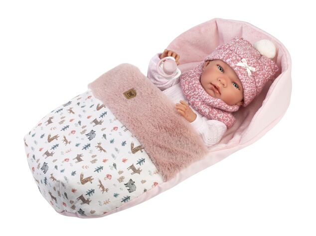 Llorens 73826 NEW BORN NIÑA - muñeca bebé realista con cuerpo de vinilo completo