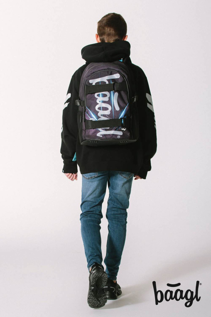 BAAGL SADA 3 Skate Bluelight: batoh, peračník, vrecko