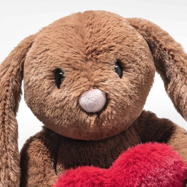 STEIFF Friends Hoppie rabbit – Love, brown plyšová hračka